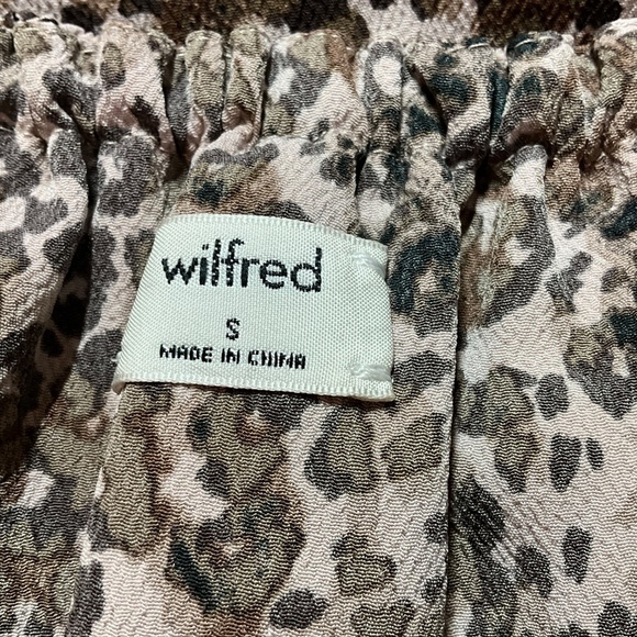 ARITZIA Wilfred Promener Off Shoulder Cropped Top Leopard Print US Sz S - Picture 5 of 10